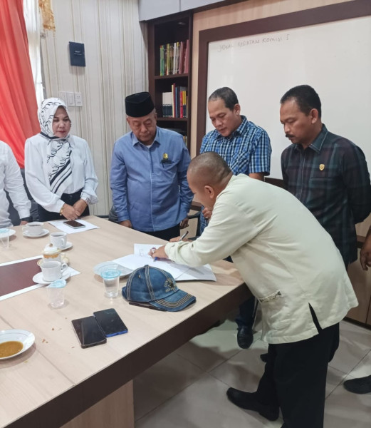 Komisi I DPRK Aceh Tamiang Terima Laporan Dari  Pansel  Calon Panwaslih 2024.