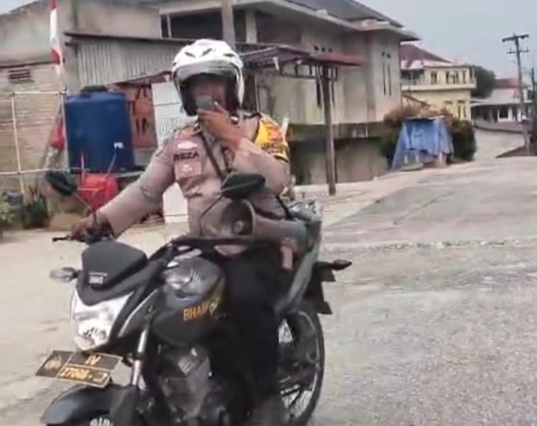 Cegah Karhutla, Polsek Minas Gencarkan Himbauan Larangan Membakar Hutan Dan Lahan Lewat TOA Kepada Masyarakat