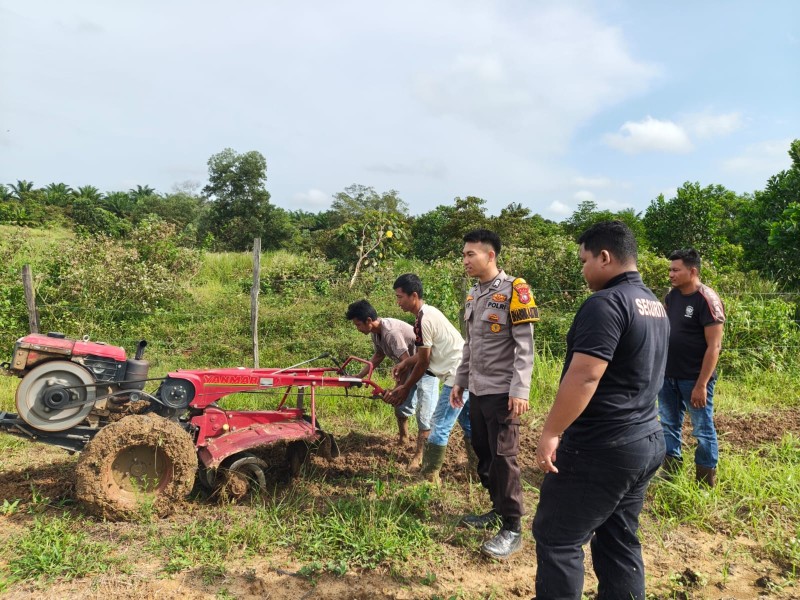Dukung Swasembada Pangan, Bhabinkamtibmas di Pasir Penyu dan Sungai Lala Aktif Dampingi Petani