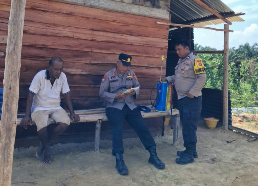 Polsek Minas Cek Perkembangan Tanaman Jagung Program Ketahanan Pangan, Usia Tanam Capai 24 Hari