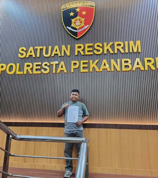 Muhajirin Resmi Laporkan Dugaan Pemalsuan Surat Keterangan Hilang Ijazah Bistamam ke Polresta Pekanbaru