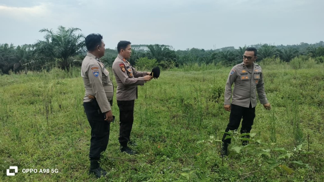 Polsek Minas Cek Calon Lahan Penanaman Jagung Kuartal II di Rantau Bertuah